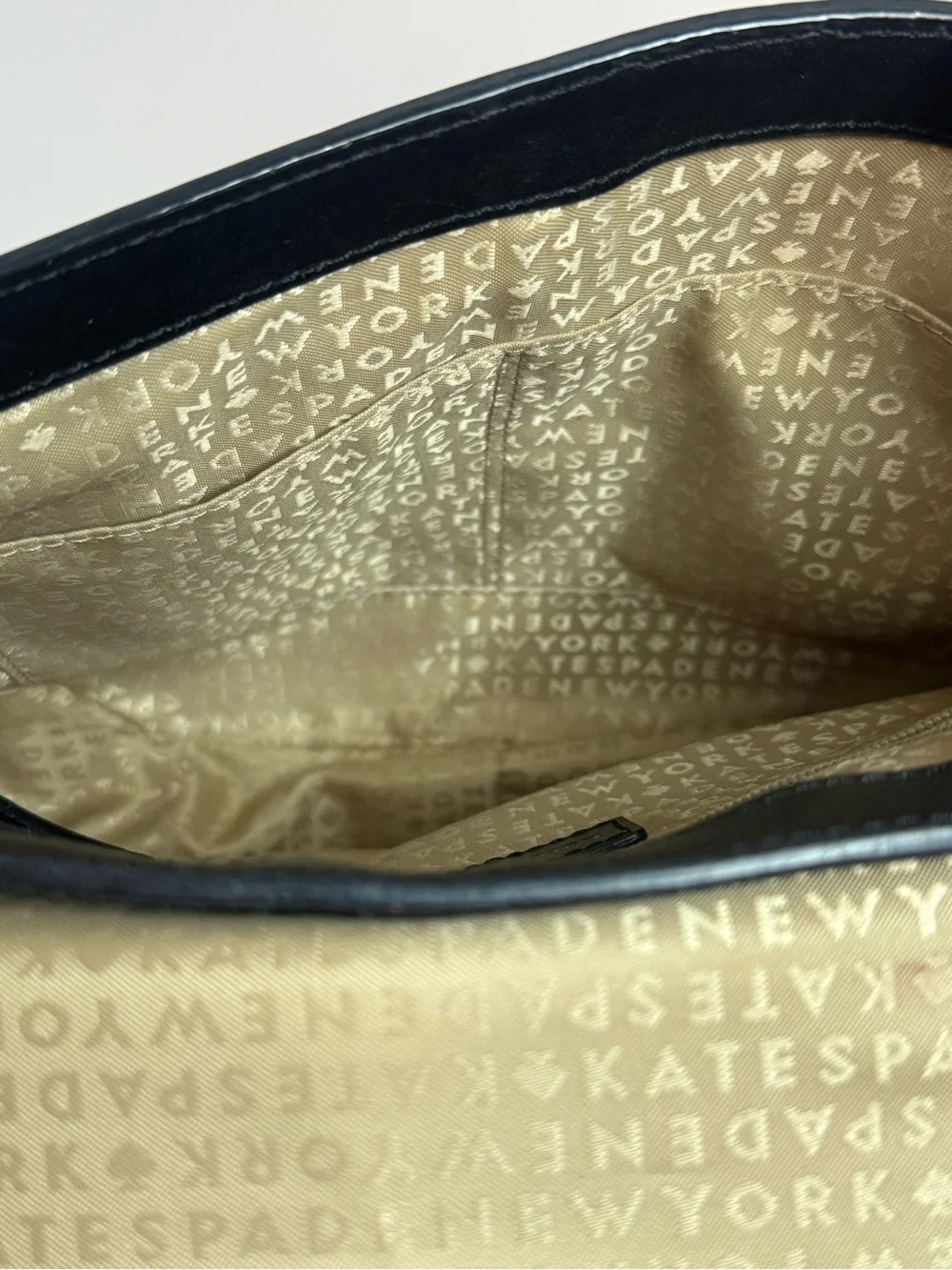 #341 Kate Spade Doreen Bond Street Leather Logo Flap Closure Crossbody Bag